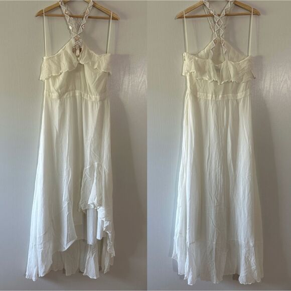 Leifsdottir Anthropologie Womens Ardastra Gauze Shell Collar Maxi‎ Dress Size 10 - Picture 1 of 10